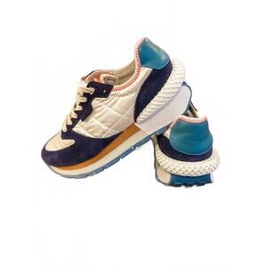 NEW GADOL BY VINTAGE HAVANA women's style 2 sneakers in white/ navy/ aqua